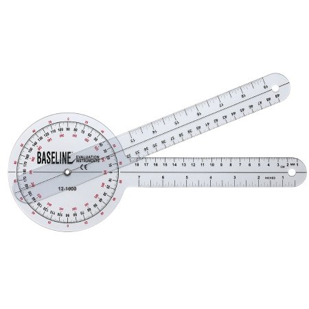 Picture of Goniometer Baseline® Plastic 12 Inch Arm Length 1° Increments Inches and Centimeters12-1000