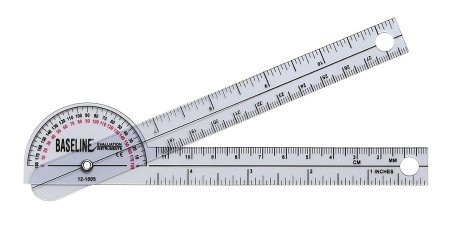 Picture of Goniometer Baseline® Plastic 6 Inch Arm Length 1° Increments Inches and Centimeters12-1005
