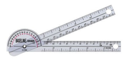 Picture of Goniometer Baseline® Plastic 6 Inch Arm Length 1° Increments Inches and Centimeters12-1005