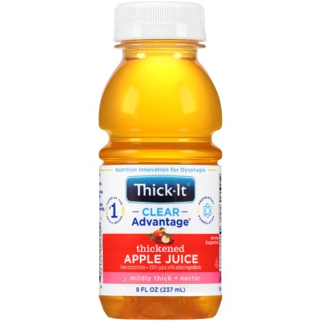 Picture of Thickened Beverage Thick-It® Clear Advantage® 8 oz. Bottle Apple Flavor Ready to Use Nectar ConsistencyB455-L9044