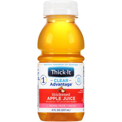 Picture of Thickened Beverage Thick-It® Clear Advantage® 8 oz. Bottle Apple Flavor Ready to Use Nectar ConsistencyB455-L9044