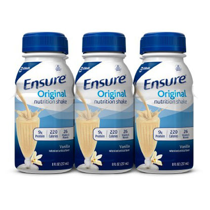 Picture of Oral Supplement Ensure® Original Shake Vanilla Flavor Ready to Use 8 oz. Bottle57243
