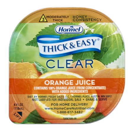 Picture of Thickened Beverage Thick & Easy® 4 oz. Portion Cup Orange Juice Flavor Ready to Use Honey Consistency32192
