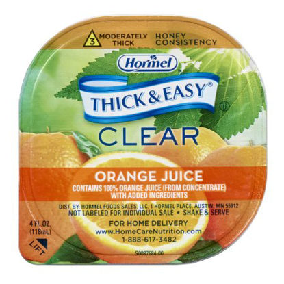 Picture of Thickened Beverage Thick & Easy® 4 oz. Portion Cup Orange Juice Flavor Ready to Use Honey Consistency32192