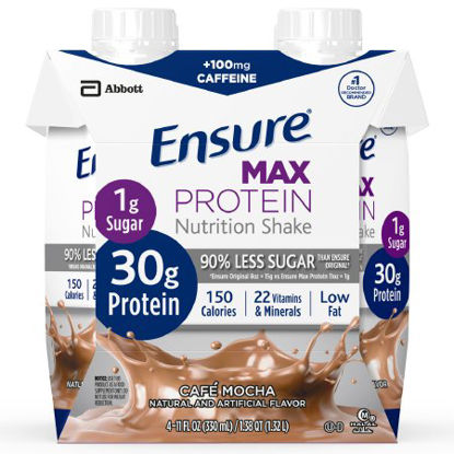Picture of Oral Protein Supplement Ensure® Max Protein Nutrition Shake Café Mocha Flavor Ready to Use 11 oz. Carton66893