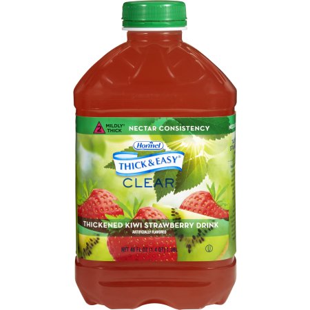 Picture of Thickened Beverage Thick & Easy® 46 oz. Bottle Kiwi Strawberry Flavor Ready to Use Nectar Consistency27930
