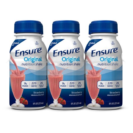 Picture of Oral Supplement Ensure® Original Shake Strawberry Flavor Ready to Use 8 oz. Bottle57234