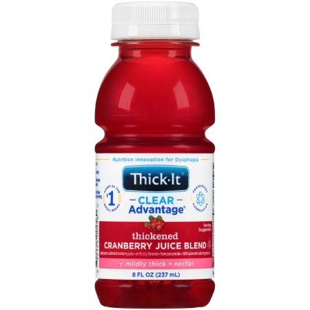 Picture of Thickened Beverage Thick-It® Clear Advantage® 8 oz. Bottle Cranberry Flavor Ready to Use Nectar ConsistencyB459-L9044