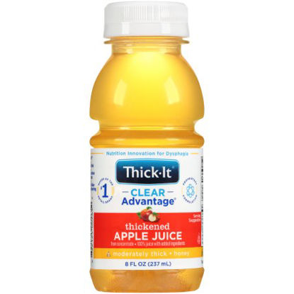 Picture of Thickened Beverage Thick-It® Clear Advantage® 8 oz. Bottle Apple Flavor Ready to Use Honey ConsistencyB457-L9044