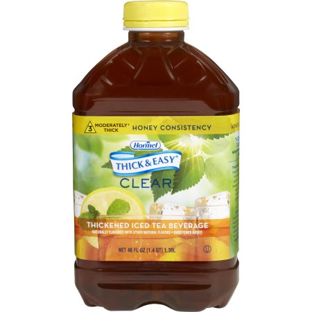 Picture of Thickened Beverage Thick & Easy® 46 oz. Bottle Iced Tea Flavor Ready to Use Honey Consistency45587