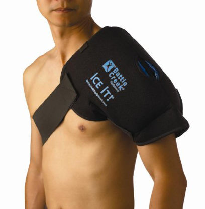 Picture of Cold Pack with Wrap Ice It!® MaxCOMFORT™ System Shoulder 13 X 16 Inch Fabric / Foam / Vinyl / Gel Reusable516
