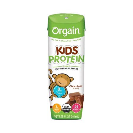 Picture of Pediatric Oral Supplement Orgain® Kids® Protein Organic Nutritional Shake Chocolate Flavor 8.25 oz. Carton Ready to Use851770003124