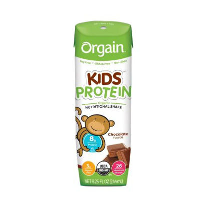 Picture of Pediatric Oral Supplement Orgain® Kids® Protein Organic Nutritional Shake Chocolate Flavor 8.25 oz. Carton Ready to Use851770003124