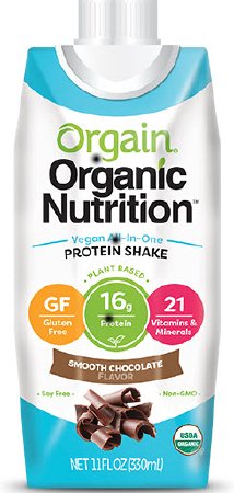 Picture of Oral Protein Supplement Organic Nutrition™ Vegan Chocolate Flavor Ready to Use 11 oz. Carton851770003216