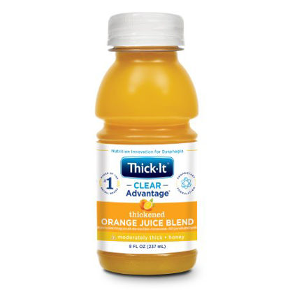 Picture of Thickened Beverage Thick-It® Clear Advantage® 8 oz. Bottle Orange Flavor Ready to Use Honey ConsistencyB478-L9044