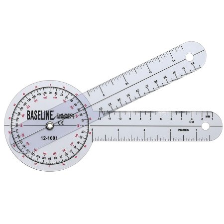 Picture of Goniometer Baseline® Plastic 8 Inch Arm Length 1° Increments Inches and Centimeters12-1001