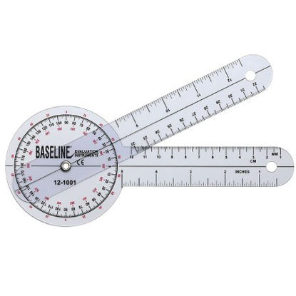 Picture of Goniometer Baseline® Plastic 8 Inch Arm Length 1° Increments Inches and Centimeters12-1001