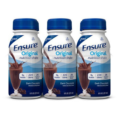 Picture of Oral Supplement Ensure® Original Shake Rich Dark Chocolate Flavor Ready to Use 8 oz. Bottle53806