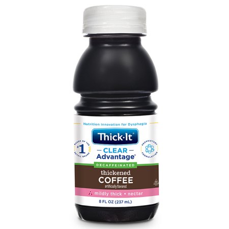 Picture of Thickened Decaffeinated Beverage Thick-It® Clear Advantage® 8 oz. Bottle Coffee Flavor Ready to Use Nectar ConsistencyB469-L9044