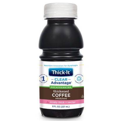 Picture of Thickened Decaffeinated Beverage Thick-It® Clear Advantage® 8 oz. Bottle Coffee Flavor Ready to Use Nectar ConsistencyB469-L9044