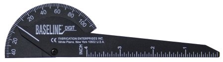 Picture of Finger Goniometer Baseline® Plastic 0.2 X 2 X 7 Inch 6 Inch Finger, 110° Flexion Through 40° Hyper-Extension in 5° Increments Inches and Centimeters12-1014