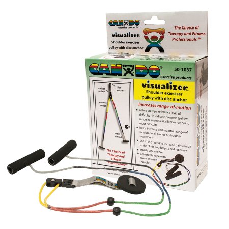 Picture of Shoulder Exerciser CanDo® Overdoor Shoulder Pulley / Visualizer® Color System Yellow / Red / Green / Blue / Black Varied Resistance50-1037