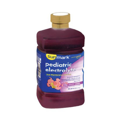 Picture of Pediatric Oral Electrolyte Solution sunmark® Grape Flavor 1 Liter Bottle Ready to Use49348016162