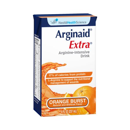 Picture of Arginine Supplement Arginaid Extra® Orange Burst Flavor 8 oz. Carton Ready to Use10043900196609
