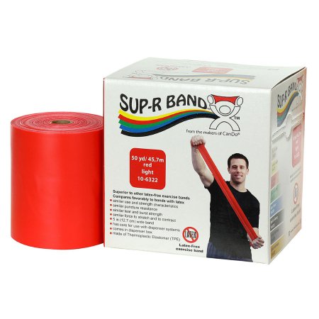 Picture of Exercise Resistance Band Sup-R Band® Red 5 Inch X 50 Yard Light Resistance10-6322