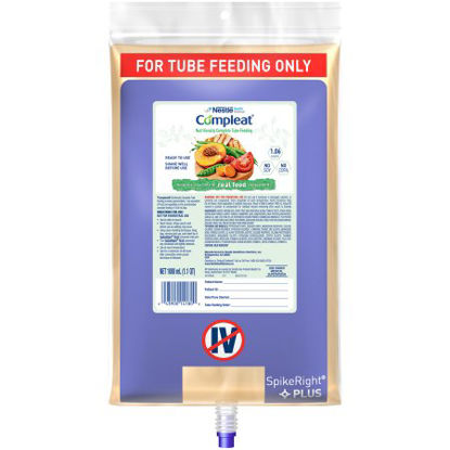 Picture of Tube Feeding Formula Compleat® Spike Right® Plus 33.8 oz. Bag Ready to Hang Unflavored Adult10043900141807