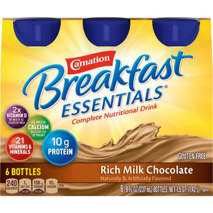 Picture of Oral Supplement Carnation® Breakfast Essentials® Rich Milk Chocolate Flavor Ready to Use 8 oz. Bottle12230369
