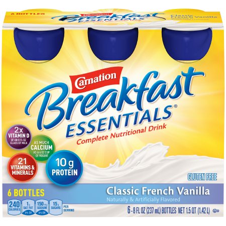 Picture of Oral Supplement Carnation® Breakfast Essentials® French Vanilla Flavor Ready to Use 8 oz. Bottle12230501