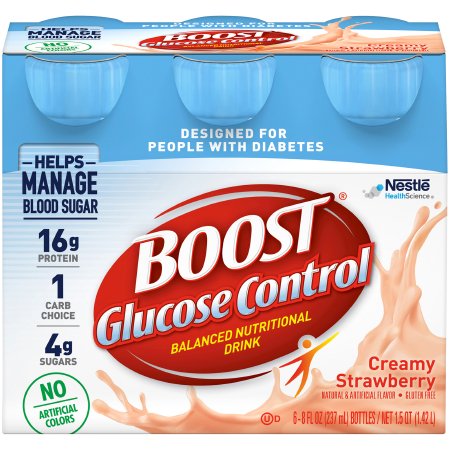 Picture of Oral Supplement Boost Glucose Control® Creamy Strawberry Flavor Ready to Use 8 oz. Bottle12263863