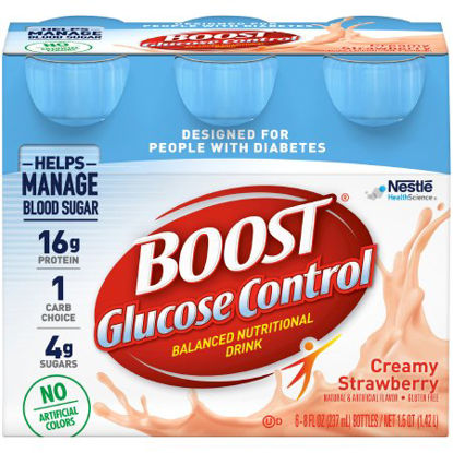 Picture of Oral Supplement Boost Glucose Control® Creamy Strawberry Flavor Ready to Use 8 oz. Bottle12263863