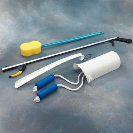 Picture of ADL Hip / Knee Equipment Kit SammonsPreston® Reacher - 26 Inch Length / Shoehorn - 16-1/4 Inch Length / Handled Bath Sponge - 18 Inch Length210301