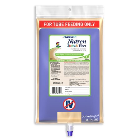 Picture of Pediatric Tube Feeding Formula Nutren® Junior Fiber 33.8 oz. Bag Ready to Hang Unflavored Ages 1-13 Years00798716774000