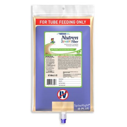Picture of Pediatric Tube Feeding Formula Nutren® Junior Fiber 33.8 oz. Bag Ready to Hang Unflavored Ages 1-13 Years00798716774000