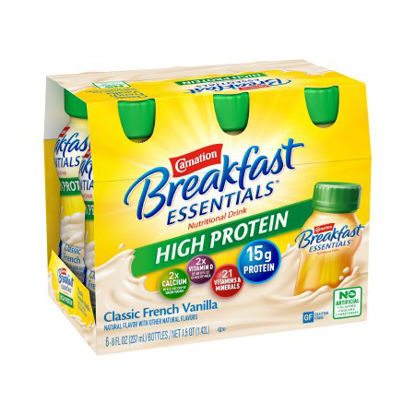 Picture of Oral Supplement Carnation® Breakfast Essentials® High Protein French Vanilla Flavor Ready to Use 8 oz. Bottle12269922