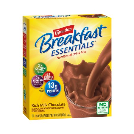 Picture of Oral Supplement Carnation® Breakfast Essentials® Rich Milk Chocolate Flavor Powder 1.26 oz. Individual Packet50000530325