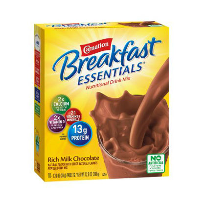 Picture of Oral Supplement Carnation® Breakfast Essentials® Rich Milk Chocolate Flavor Powder 1.26 oz. Individual Packet50000530325