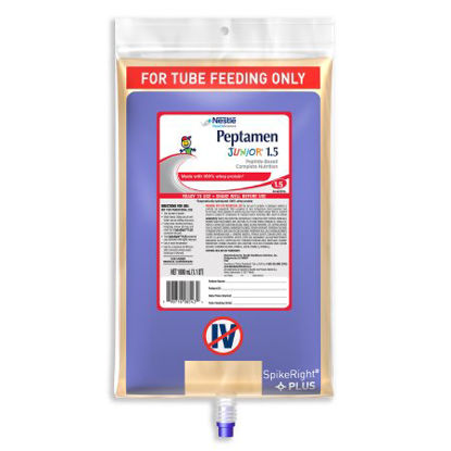 Picture of Pediatric Tube Feeding Formula Peptamen Junior® 1.5 33.8 oz. Bag Ready to Hang Unflavored Ages 1-13 Years00798716185431