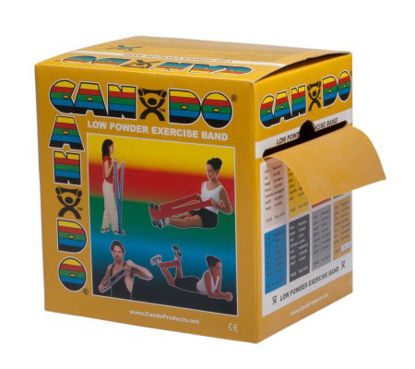 Picture of Exercise Resistance Band CanDo® Low Powder Gold 5 Inch X 50 Yard 3X-Heavy Resistance10-5227