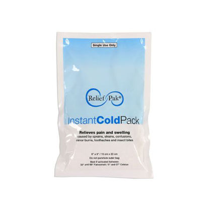 Picture of Instant Cold Pack Relief Pak® General Purpose Standard 6 X 9 Inch Plastic / Ammonium Nitrate / Water Disposable11-1020