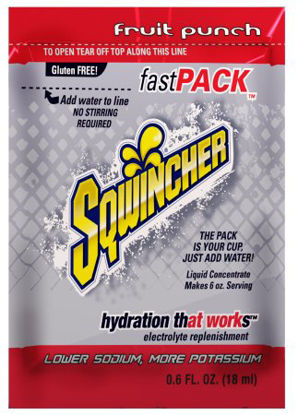 Picture of Electrolyte Replenishment Drink Mix Sqwincher® Fast Pack® Fruit Punch Flavor 6 oz.X453-MN600