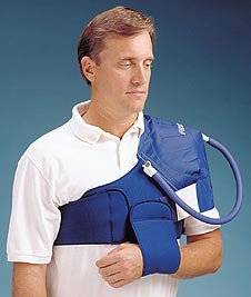 Picture of Cold Therapy Wrap Aircast® Cryo/Cuff® Shoulder One Size Fits Most 32 to 48 Inch Circumference Nylon / Vinyl Reusable12A01