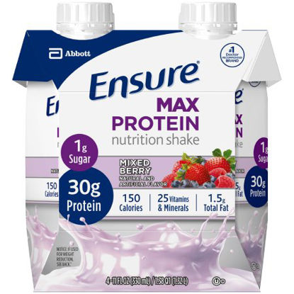 Picture of Oral Protein Supplement Ensure® Max Protein Nutrition Shake Mixed Berry Flavor Ready to Use 11 oz. Carton67281