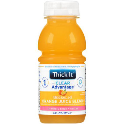 Picture of Thickened Beverage Thick-It® Clear Advantage® 8 oz. Bottle Orange Flavor Ready to Use Nectar ConsistencyB476-L9044