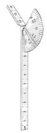 Picture of Goniometer Polk Stainless Steel 6 Inch Inches and Centimeters27-144