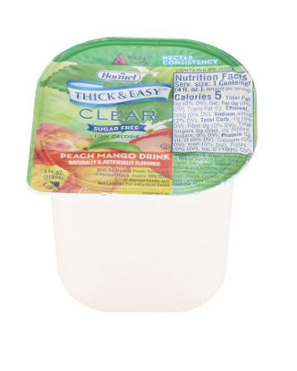 Picture of Thickened Beverage Thick & Easy® Sugar Free 4 oz. Portion Cup Peach Mango Flavor Ready to Use Nectar Consistency78768