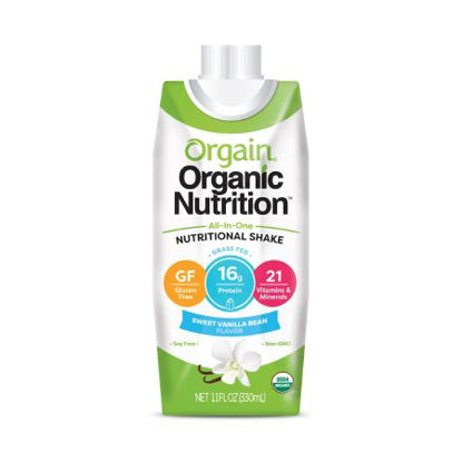 Picture of Oral Supplement Orgain® Organic Nutritional Shake Sweet Vanilla Bean Flavor Ready to Use 11 oz. Carton860547000006